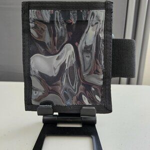 Black ID holder velcro